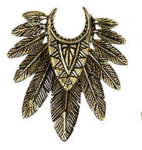 Cargar imagen en el visor de la galería, Flesh Tunnel antik gold Messing Plug zum Einhängen Spalt Federschmuck Indianer - chic-net.de
