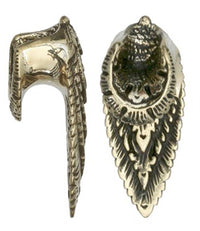 Cargar imagen en el visor de la galería, Flesh Tunnel antik gold Messing zum Einhängen Flamme - chic-net.de
