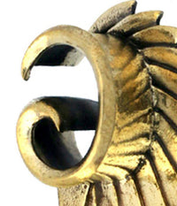 Cargar imagen en el visor de la galería, Flesh Tunnel Plug antik gold Messing Flügel Spirale Piercing - chic-net.de
