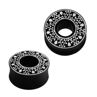 Cargar imagen en el visor de la galería, Flesh Tunnel Sternenkranz dick weiß Resin Sono Holz - chic-net.de
