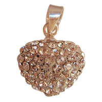 Load image into Gallery viewer, Glitzer Kristall Herz weiß Silberanhänger Anhänger 925er Silber Damen Schmuck - chic-net.de
