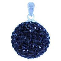 Load image into Gallery viewer, Glitzerkugel jet schwarz 14 mm Kristall Silberanhänger Anhänger 925er Silber Damen Glitzer Schmuck - chic-net.de

