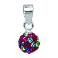 Cargar imagen en el visor de la galería, Glitzerschmuckset Kristall Zirkonia Kugel bunt Anhänger Ohrringe 925er Sterling Silber Damen Schmuck - chic-net.de
