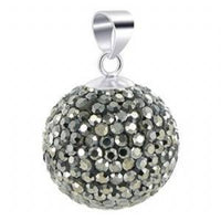 Cargar imagen en el visor de la galería, Glitzerschmuckset weiß Kristall Glitzerkugel Anhänger Ohrstecker Zirkonia 925er Silber Damen Schmuck - chic-net.de
