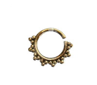 Load image into Gallery viewer, Helix Tragus Piercing Brass antik golden Punkte Dreiecke 0,8 mm Ohrpiercing - chic-net.de
