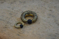 Cargar imagen en el visor de la galería, Gummi Klemmkugel Ring Messing Piercing Gitter - chic-net.de
