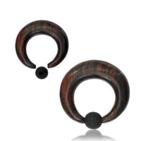 Load image into Gallery viewer, Gummi Klemmkugel Ring Narraholz Piercing Sichel - chic-net.de
