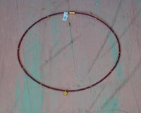 Load image into Gallery viewer, Halskette Granat 925 Sterling Silber vergoldet 43cm Herz - chic-net.de
