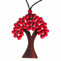 Load image into Gallery viewer, Halskette Holzperlen Holz Baum des Lebens verstellbar Baumwolle bunt 85 mm - chic-net.de
