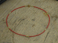 Load image into Gallery viewer, Halskette Koralle 925 Sterling Silber vergoldet 43-44,5cm - chic-net.de
