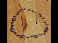 Cargar imagen en el visor de la galería, Halskette Perlen Stein Splitter Bündel lila amethyst - chic-net.de
