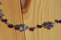 Cargar imagen en el visor de la galería, Halskette Perlen Stein Splitter Bündel lila amethyst - chic-net.de
