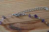 Cargar imagen en el visor de la galería, Halskette Perlen Stein Splitter Bündel lila amethyst - chic-net.de
