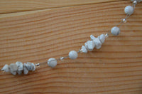 Cargar imagen en el visor de la galería, Halskette Perlen Stein Splitter Bündel weiß 42- 48cm - chic-net.de
