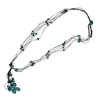 Cargar imagen en el visor de la galería, Halskette schwarz türkis Stein Perlen Kette mehrlagig 39cm - chic-net.de
