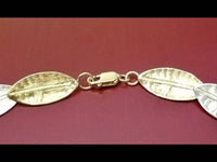 Load image into Gallery viewer, Halskette Silber 925 vergoldet Blätter gold 25cm - chic-net.de
