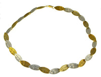 Load image into Gallery viewer, Halskette Silber 925 vergoldet Blätter gold 25cm - chic-net.de
