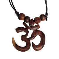 Load image into Gallery viewer, Halskette verstellbar Baumwolle Kette Holz Perlen Blatt Schildkröte Om Spirale - chic-net.de
