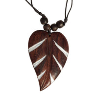 Load image into Gallery viewer, Halskette verstellbar Baumwolle Kette Holz Perlen Blatt Schildkröte Om Spirale - chic-net.de
