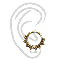Load image into Gallery viewer, Helix Tragus Piercing Brass antik golden Punkte Dreiecke 0,8 mm Ohrpiercing - chic-net.de
