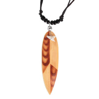 Cargar imagen en el visor de la galería, Surferkette Haifzahn Surfbrett rund Holz Muschel verstellbar - chic-net.de
