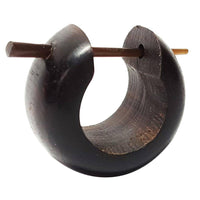Cargar imagen en el visor de la galería, Holz Creolen 16mm Ohrringe Horn Pin organic - chic-net.de
