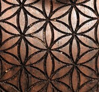 Cargar imagen en el visor de la galería, Holz dunkelbraun Piercing Hoop Creole Blume des Lebens - chic-net.de
