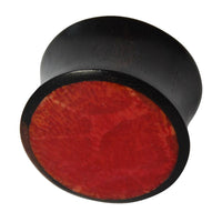 Cargar imagen en el visor de la galería, Holz Flesh Plug Sonoholz rot Resin Inlay double flared - chic-net.de
