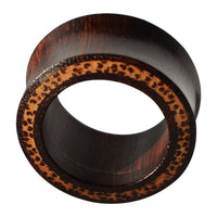 Cargar imagen en el visor de la galería, Holz Flesh Tunnel Kokosholz Inlay Tamarindenholz braun - chic-net.de
