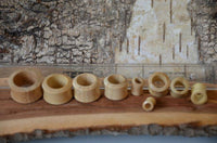 Cargar imagen en el visor de la galería, Holz Flesh Tunnel Krokodilholz hell leicht konvex double flared - chic-net.de
