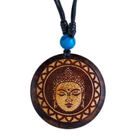 Cargar imagen en el visor de la galería, Holz KetteTürkis verstellbar Baumwolle rund Raute - chic-net.de
