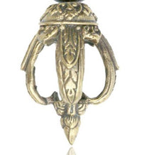 Load image into Gallery viewer, Holz Ohr Hook Piercing Ohrgewicht gold antik dunkel 4mm 10,3g Messing Tropfen - chic-net.de
