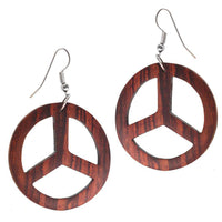 Load image into Gallery viewer, Holz Ohrringe teilweise bunt bemalt Edelstahl Bügel - chic-net.de
