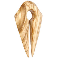 Cargar imagen en el visor de la galería, Holz Piercing Dehner Olivenholz hell Spitze Ohrgewicht 14g - chic-net.de
