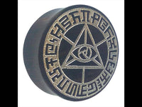 Cargar imagen en el visor de la galería, Holz Plug Auge Dreieck dreigeteilt silber double flared - chic-net.de
