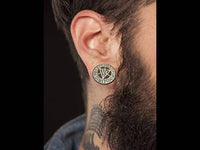 Cargar imagen en el visor de la galería, Holz Plug Auge Dreieck dreigeteilt silber double flared - chic-net.de
