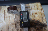 Load image into Gallery viewer, Holz Plug Blumen Wabe silber double flared - chic-net.de
