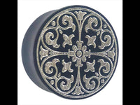 Cargar imagen en el visor de la galería, Holz Plug Gothic Kreuz silber double flared - chic-net.de
