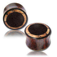 Load image into Gallery viewer, Holz Plug Inlay Tamarinde Flesh Tunnel Stil heller Rim - chic-net.de
