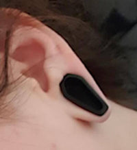 Load image into Gallery viewer, Holz Plug schwarz Sarg handgeschnitzt Sonoholz Tribal Tunnel Expander Ohrstecker Holzplug - chic-net.de
