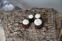 Load image into Gallery viewer, Holz Plug Sonoholz Bone Inlay Gesicht weiß - chic-net.de
