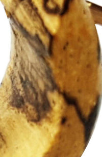 Load image into Gallery viewer, Holz Plug Tamarinde Punkte Dreiecke Afghan Style Brass gold - chic-net.de
