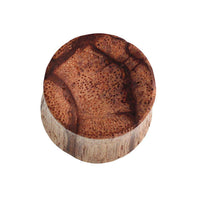 Load image into Gallery viewer, Holz Plug Zebraholz konkav Maserung braun hell dunkel - chic-net.de
