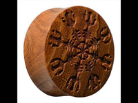 Load image into Gallery viewer, Holz Teakholz Plug Awe Helm braun double flared - chic-net.de
