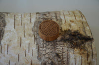 Cargar imagen en el visor de la galería, Holz Teakholz Plug Blume des Lebens double flared - chic-net.de
