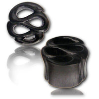 Cargar imagen en el visor de la galería, Holz Tunnel Arangholz schwarz Riesenschlange handgeschnitzt Tribal Plug Expander - chic-net.de
