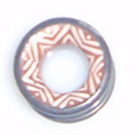 Load image into Gallery viewer, Holz Tunnel Bone Inlay Stern Sonoholz Tamarindenholz Tribal Plug handgeschnitzt Expander - chic-net.de
