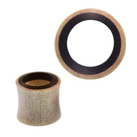 Load image into Gallery viewer, Holz Tunnel Krokodilholz Eisenholz Inlay hell schwarz - chic-net.de
