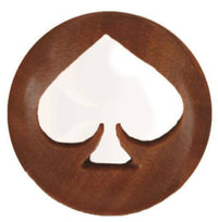 Load image into Gallery viewer, Holz Tunnel rotbraun Pik ausgestanzt konkav double flared - chic-net.de
