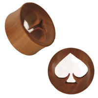 Load image into Gallery viewer, Holz Tunnel rotbraun Pik ausgestanzt konkav double flared - chic-net.de
